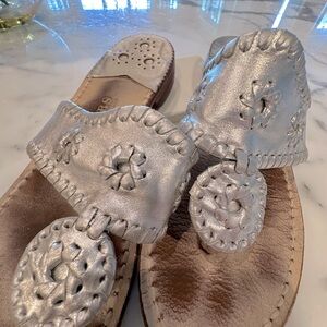 Jack Rogers Silver Sandals